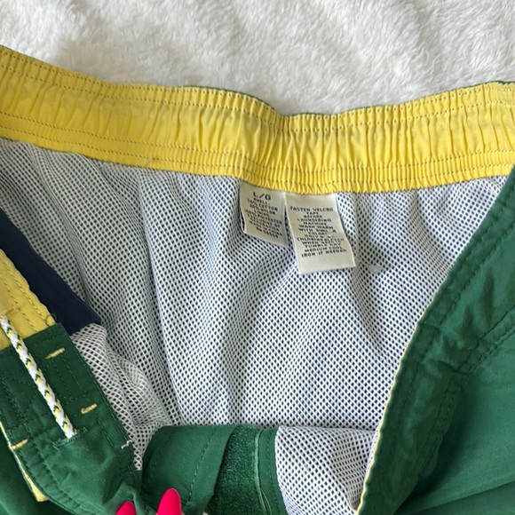 Daniel Cremieux Green and Yellow Board Shorts Quick-Dry - Picture 2 of 5